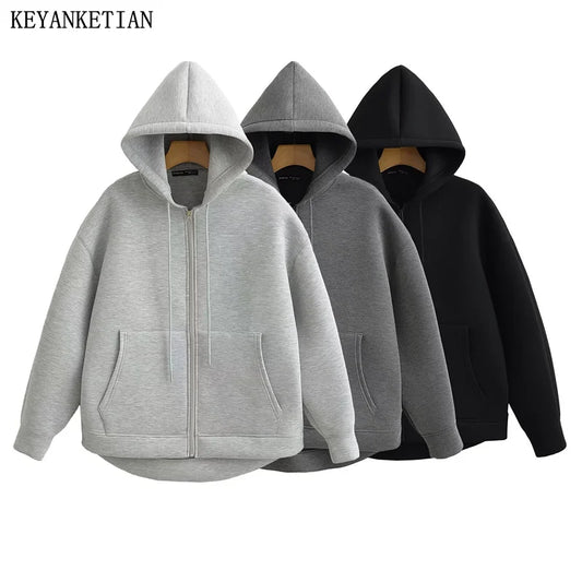 KEYANKETIAN Winter New Women's Zipper Hoodie