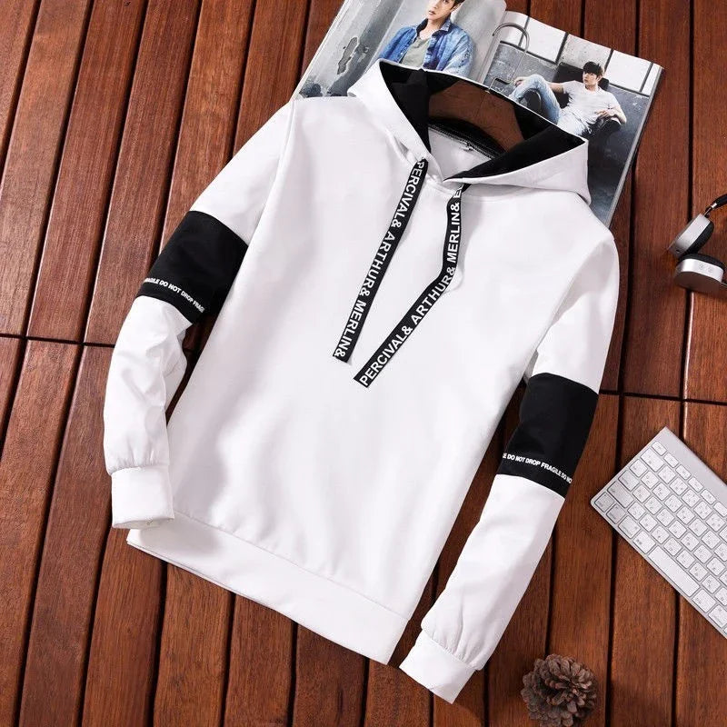 Men's Hoodies Long Sleeve Casual Printing With Letter Sweatshirts New Spring Hip Hop Pullover Sports Top Male Hooded Sweatshirts