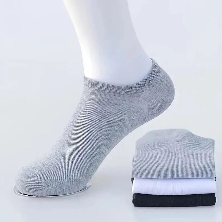 10/40 Pairs Men's Boat Socks Business Sport Sweat Absorption Mature Summer Autumn Solid Color Non Pilling Versatile Ankle Socks